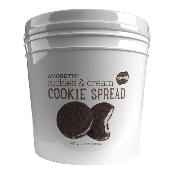 Amoretti Natural Creamy Cookies & Cream Cookie Spread 9 lb.