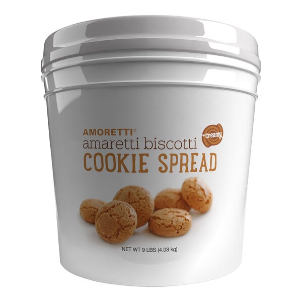 Amoretti Natural Creamy Amaretti Biscotti Cookie Spread 9 lb.