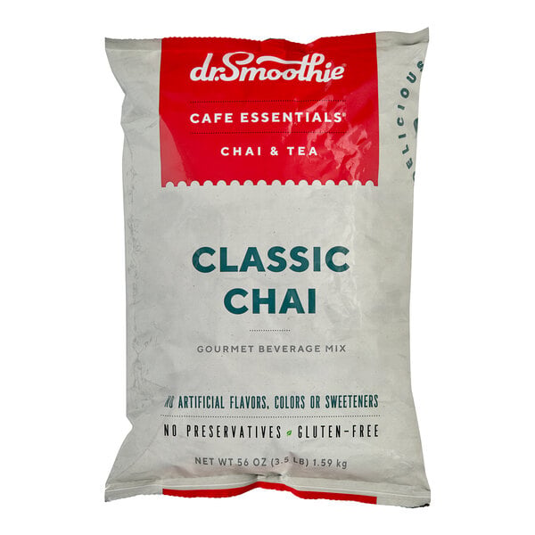 Dr. Smoothie Cafe Essentials Classic Chai Beverage Mix 3.5 lb. - 5/Case