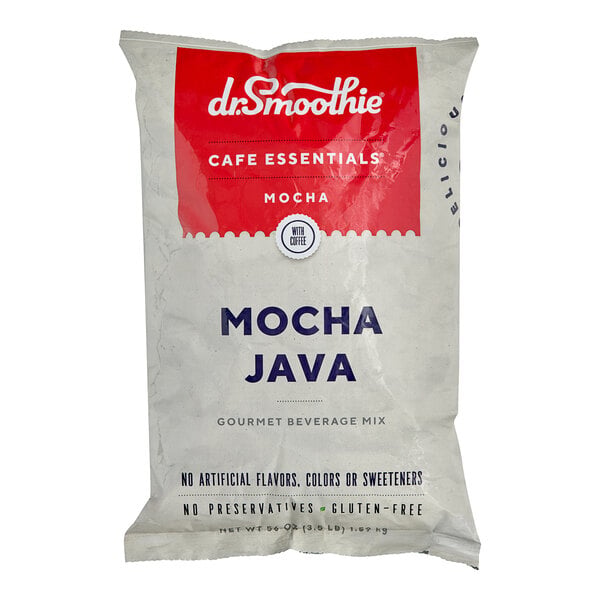 Dr. Smoothie Cafe Essentials Mocha Java Beverage Mix 3.5 lb. - 5/Case