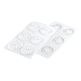 Silikomart "PLISSE 23" Disc Silicone Mold, 0.77 oz, 6 cavities