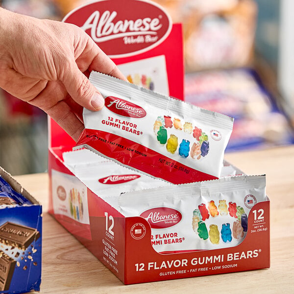 Albanese 12-Flavor Gummi Bears 2 oz. - 144/Case