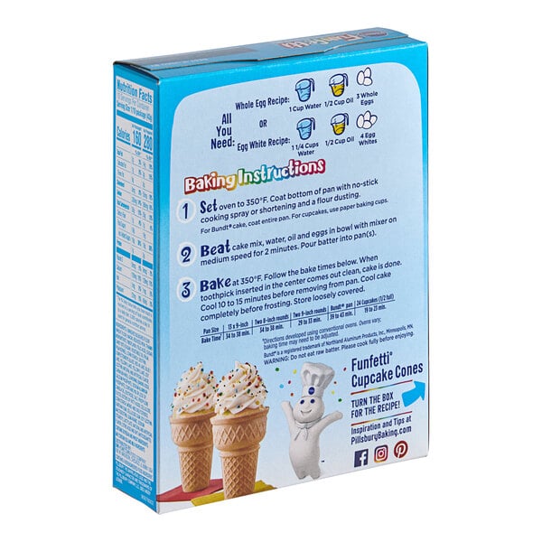 Pillsbury Funfetti Cake Mix 15.25 oz. - 8/Case