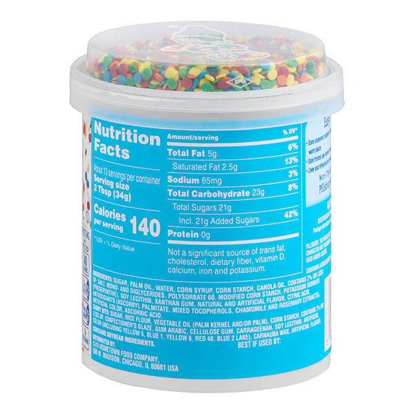 Pillsbury Funfetti Confetti Frosting 15.6 oz. - 8/Case