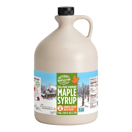 Butternut Mountain Farm Grade A Amber Pure Vermont Maple Syrup 1 Gallon