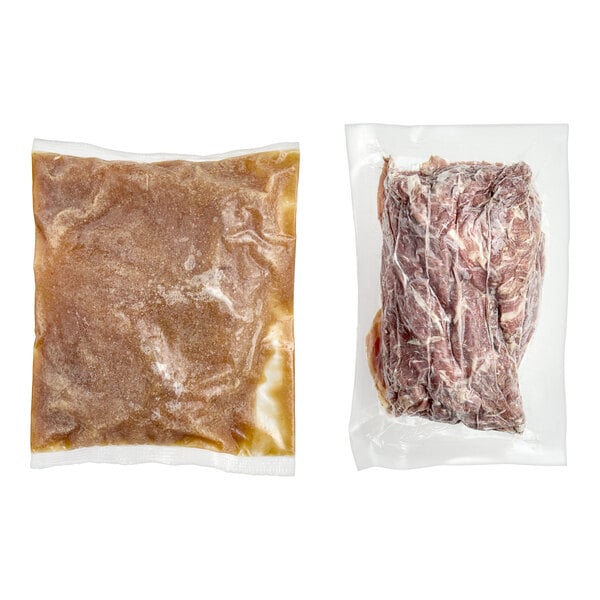 Vienna Beef Italian-Style Sliced Roast Beef with Gravy 3 lb. - 4/Case