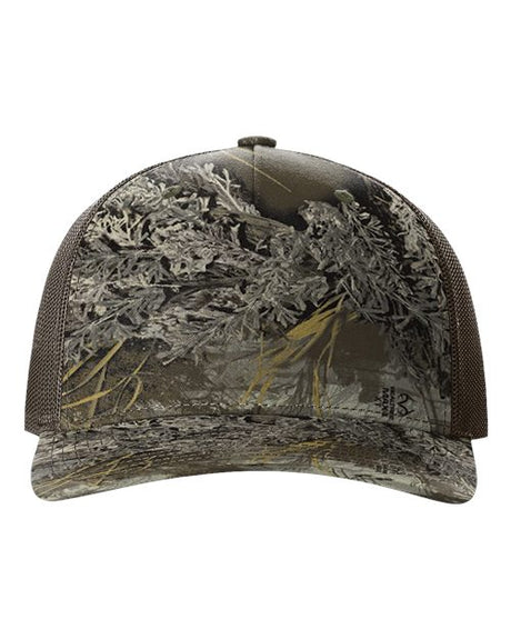 Richardson seven-panel mesh trucker cap for casual wear