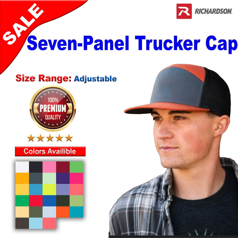 Richardson® Seven Panel Trucker Cap