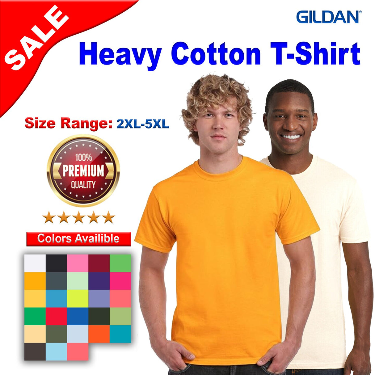 Gildan® Heavy Cotton Crewneck Short Sleeve T-Shirt
