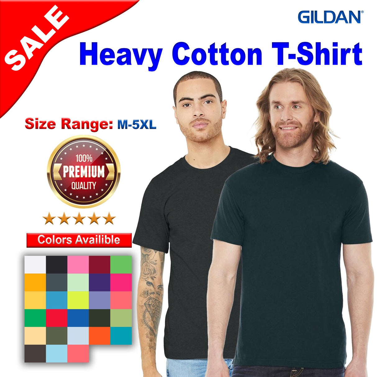 Gildan® Heavy Cotton Crewneck Short Sleeve T-Shirt