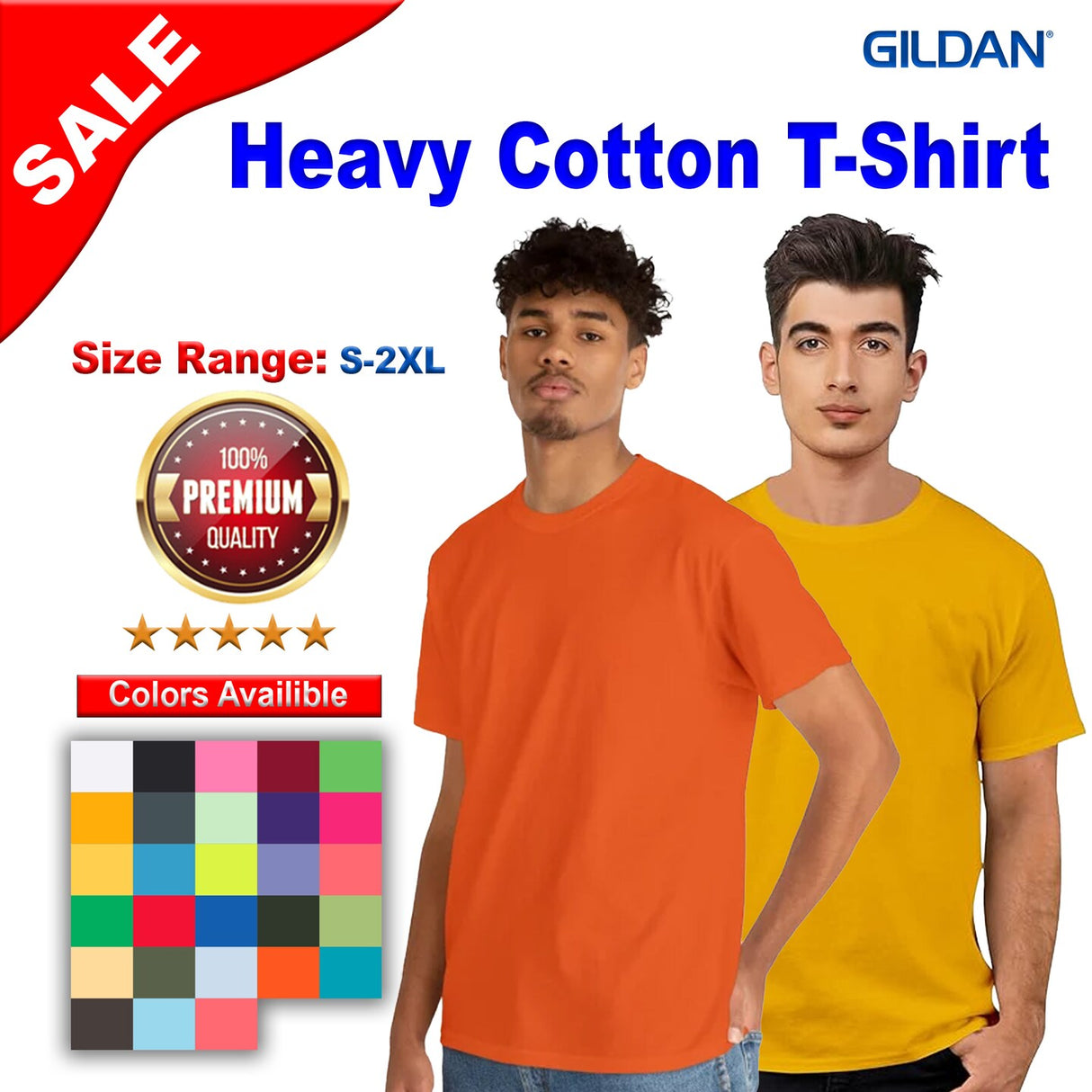 Gildan® Heavy Cotton Crewneck Short Sleeve T-Shirt