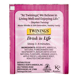 Twinings Pomegranate & Raspberry Herbal Tea Bags - 20/Box