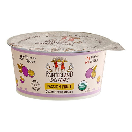 Painterland Sisters Passion Fruit Organic Skyr Yogurt Cup 5.3 oz. - 8/Pack