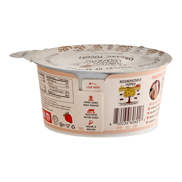 Painterland Sisters Strawberry Fields Organic Skyr Yogurt Cup 5.3 oz. - 8/Pack