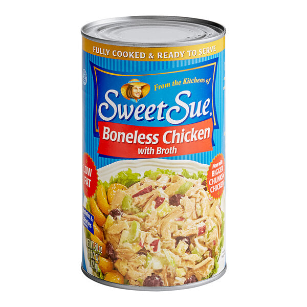 Sweet Sue Can Boneless Chicken 50 oz. - 12/Case