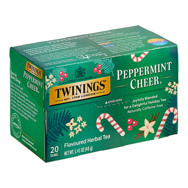 Twinings Peppermint Cheer Herbal Tea Bags - 20/Box