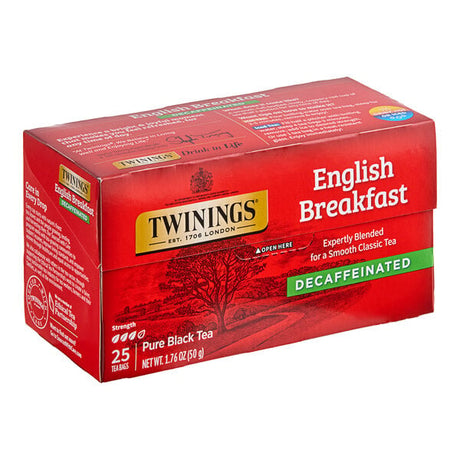 Twinings English Breakfast Decaffeinated Tea Bags - 25/Box