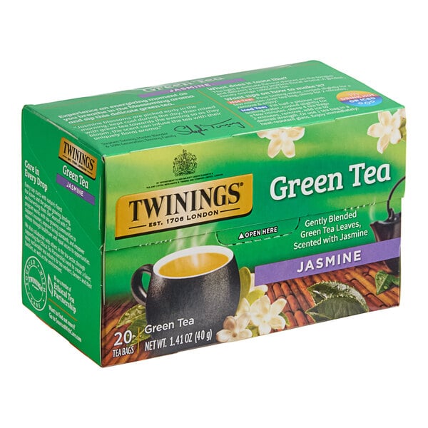 Twinings Green Tea with Jasmine Tea Bags - 20/Box