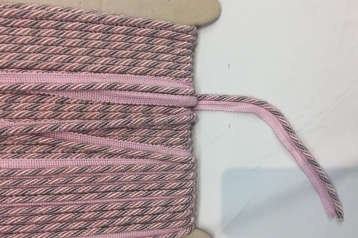 Lavander Trim Rope With Gimp Upholstery Trim - Lavender With Beige, 3/4" Width (10 Yards)