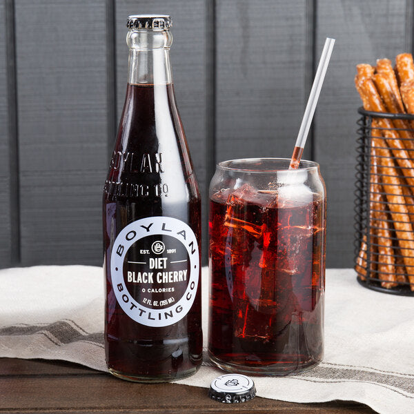 Boylan Bottling Co. Diet Black Cherry Soda 12 fl. oz. - 24/Case