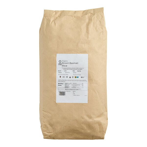 Lotus Foods Regenerative Organic Long Grain Brown Basmati Rice 25 lb.