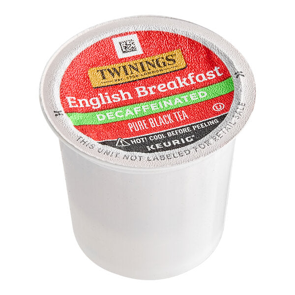 Twinings English Breakfast Decaffeinated Tea Single Serve Keurig® K-Cup® Pods - 96/Case