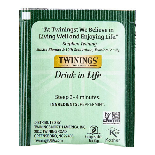 Twinings Pure Peppermint Herbal Tea Bags - 150/Case