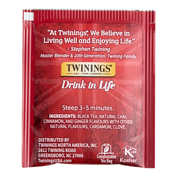Twinings Chai Tea Bags - 150/Case