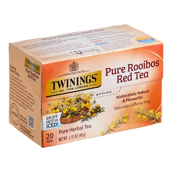Twinings Pure Rooibos Herbal Tea Bags - 20/Box