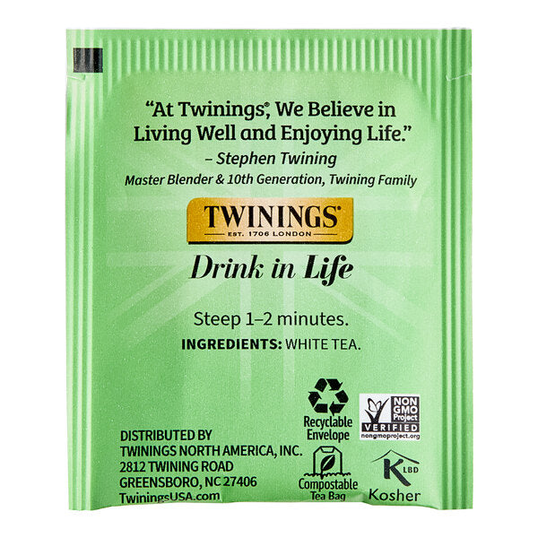 Twinings Pure White Tea Bags - 20/Box