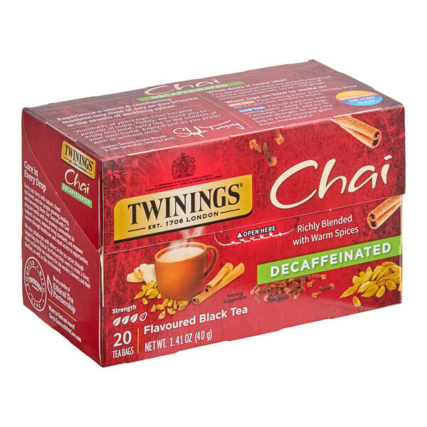 Twinings Chai Decaffeinated Tea Bags - 120/Case