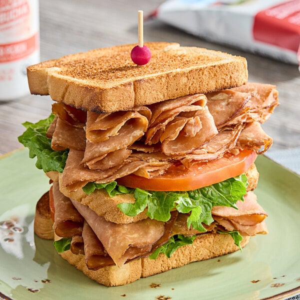 Tofurky Next-Gen Vegan Smoked Ham Deli Slices 1 lb. - 10/Case
