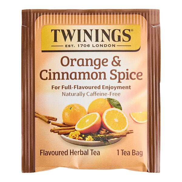 Twinings Orange & Cinnamon Spice Herbal Tea Bags - 20/Box