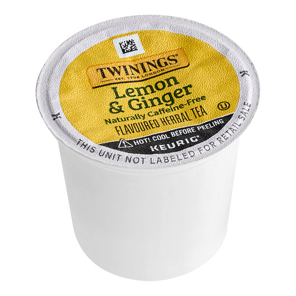 Twinings Lemon & Ginger Herbal Tea Single Serve Keurig® K-Cup® Pods - 24/Box