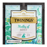 Twinings Medley of Mint Large Leaf Pyramid Tea Sachets - 100/Case