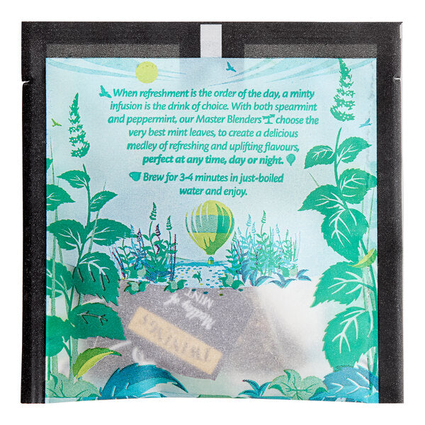 Twinings Medley of Mint Large Leaf Pyramid Tea Sachets - 100/Case