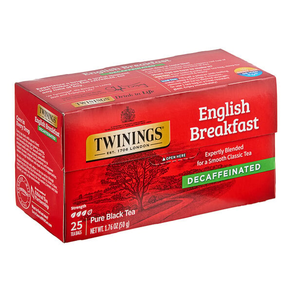 Twinings English Breakfast Decaffeinated Tea Bags - 150/Case