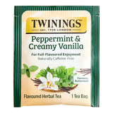 Twinings Peppermint and Creamy Vanilla Herbal Tea Bags - 120/Case