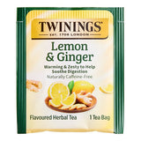 Twinings Lemon & Ginger Herbal Tea Bags - 100/Box