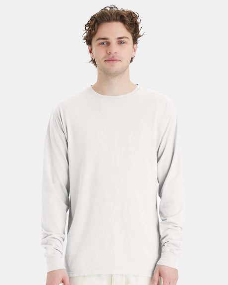 ComfortWash garment-dyed soft cotton long sleeve crewneck T-shirt