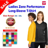 Team 365® V Neck Ladies Zone Performance Long Sleeve T-Shirt