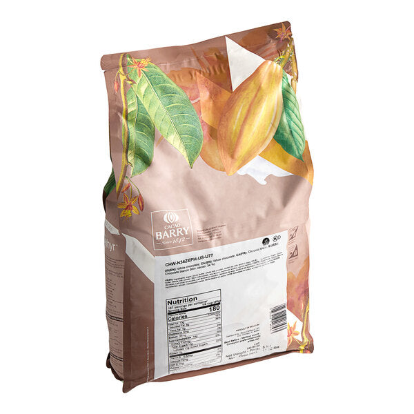 Cacao Barry Heritage Zephyr White Chocolate Pistoles 11 lb. - 4/Case