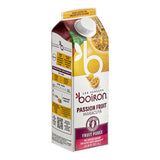 Les Vergers Boiron 100% Passion Fruit Real Fruit Puree 1 Liter - 6/Case