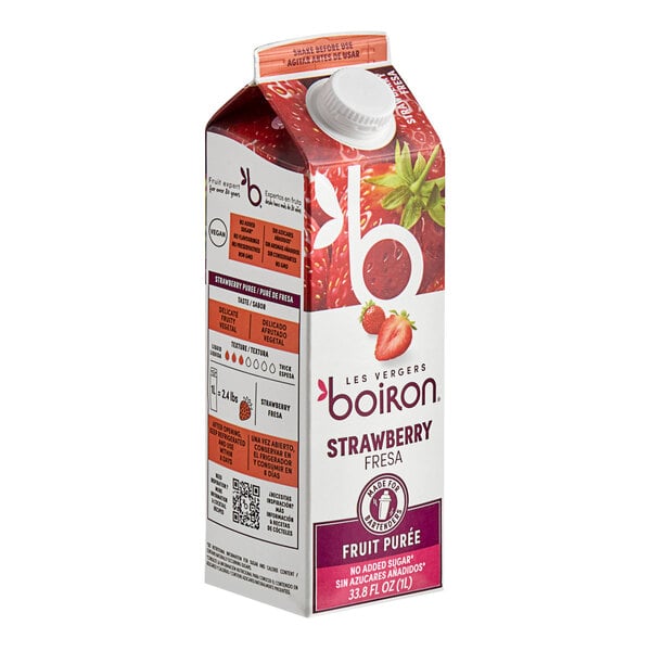 Les Vergers Boiron Strawberry Real Fruit Puree 1 Liter