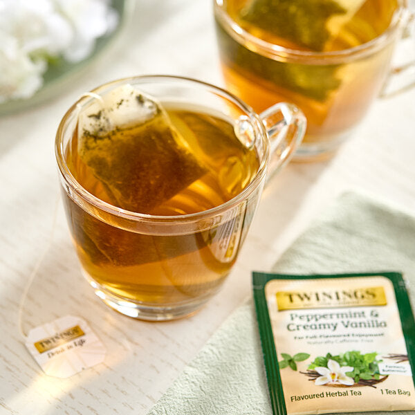 Twinings Peppermint and Creamy Vanilla Herbal Tea Bags - 20/Box
