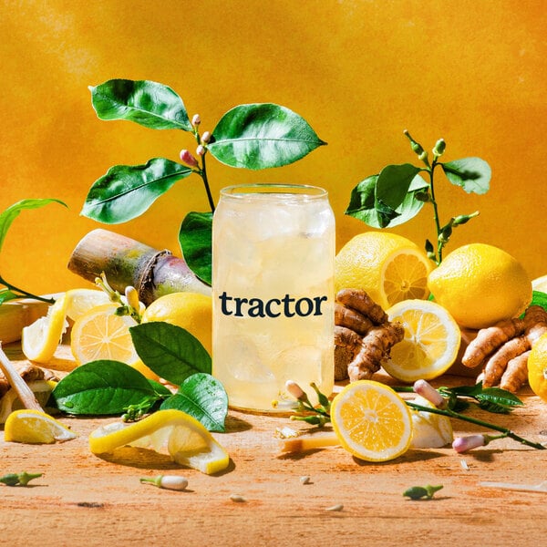 Tractor Beverage Co. Organic Lemonade Beverage 8.5:1 Concentrate 32 fl. oz. - 12/Case