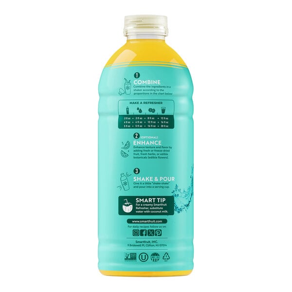 Smartfruit Revive Star Fruit / Passion Fruit / Mango Refresher Beverage 1:1 Concentrate 48 fl. oz. - 6/Case