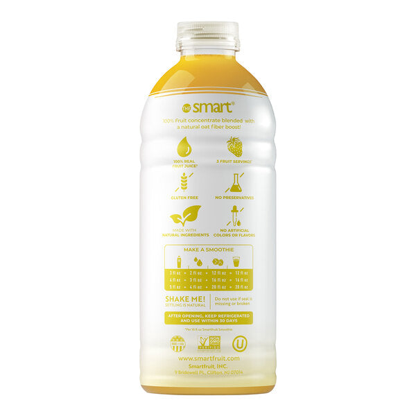 Smartfruit Sunny Banana 100% Fruit Puree Beverage Mix 48 fl. oz. - 6/Case