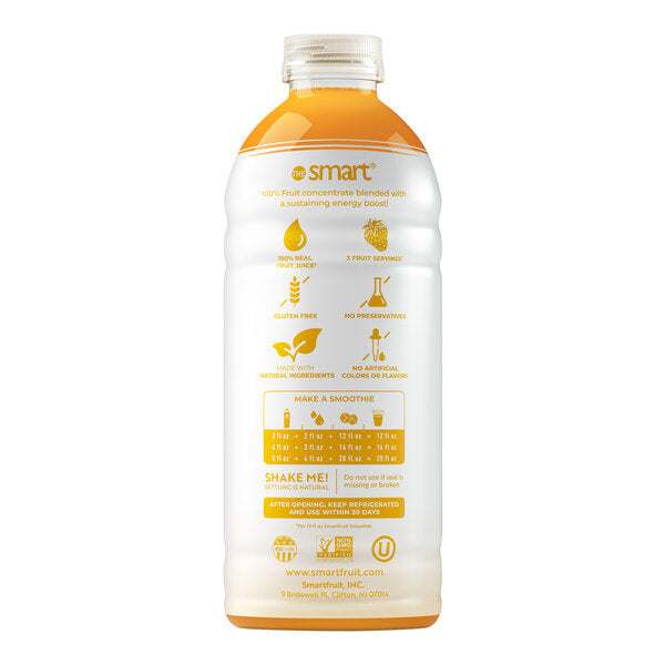 Smartfruit Perfect Peach 100% Fruit Puree Beverage Mix 48 fl. oz. - 6/Case