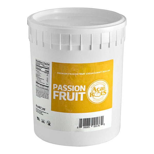 Acai Roots Passion Fruit Cream Sorbet 3 Gallon